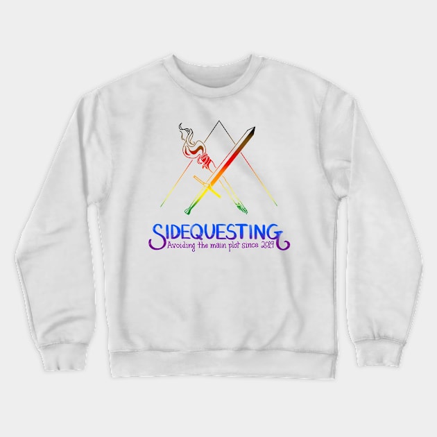 Pride Sidequesting Logo Crewneck Sweatshirt by Sidequesting